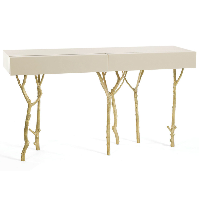 Консоль Fig Tree CONSOLE Ginger and Jagger Золотой Белый Консоль Fig Tree CONSOLE Ginger and Jagger Золотой Белый в Костроме | Loft Concept
