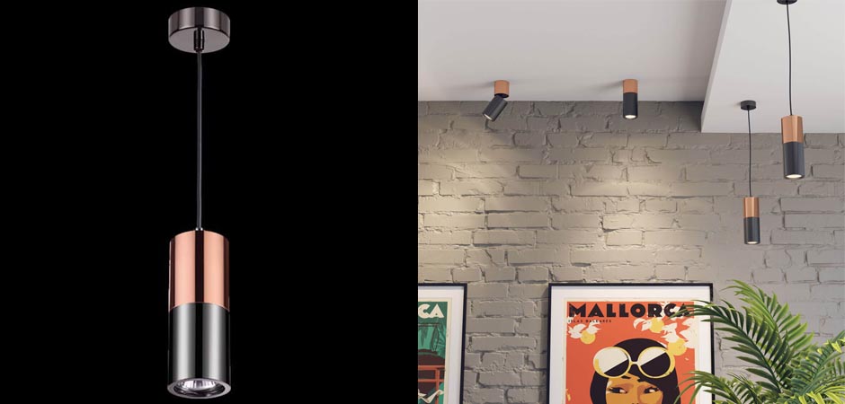Подвесной светильник Modern Illumination Black & Copper Подвесной светильник Modern Illumination Black & Copper - Loft-Concept в Костроме
