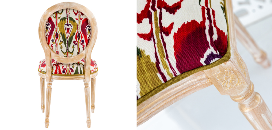 Стул Ikat Pattern Красно-белый Стул Ikat Pattern Красно-белый - Loft-Concept в Костроме