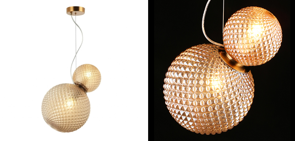 Подвесной светильник Perforated Bubbles с темным плафоном Подвесной светильник Perforated Bubbles с темным плафоном - Loft-Concept в Костроме