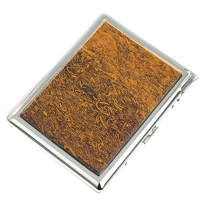 Портсигар с газовой зажигалкой из натурального камня Яшма Змеиная Stone Cigarettes Cases Оранжевый Серебряный Портсигар с газовой зажигалкой из натурального камня Яшма Змеиная Stone Cigarettes Cases Оранжевый Серебряный в Костроме | Loft Concept