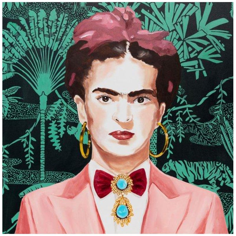 Картина Frida with Pink Power Suit and Jungle Wallpaper Мульти Картина Frida with Pink Power Suit and Jungle Wallpaper Мульти в Костроме | Loft Concept