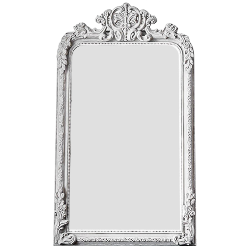 Зеркало Aged White Mirror Белый винтажная патина Античное зеркальное стекло Зеркало Aged White Mirror Белый винтажная патина Античное зеркальное стекло в Костроме | Loft Concept