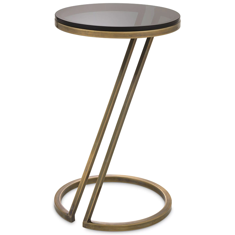 Приставной стол Eichholtz Side Table Falcone Brass Латунь Стекло Смок Приставной стол Eichholtz Side Table Falcone Brass Латунь Стекло Смок в Костроме | Loft Concept