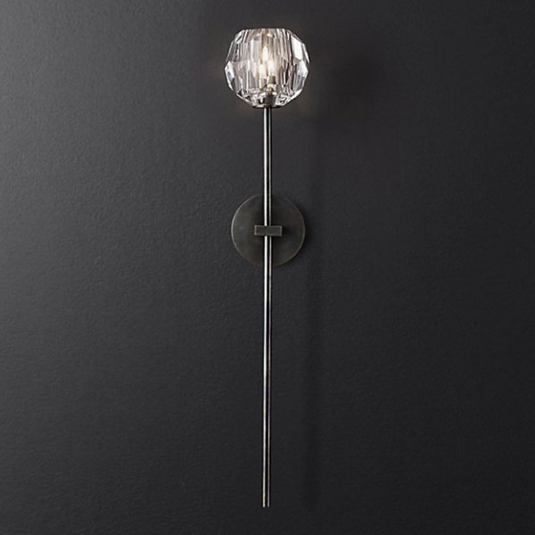 Бра RH Boule de Cristal Long Sconce Black Черный Бра RH Boule de Cristal Long Sconce Black Черный в Костроме | Loft Concept