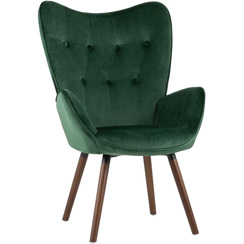Полукресло Зеленый Велюр Grandee Chair Зеленый Коричневый Полукресло Зеленый Велюр Grandee Chair Зеленый Коричневый в Костроме | Loft Concept