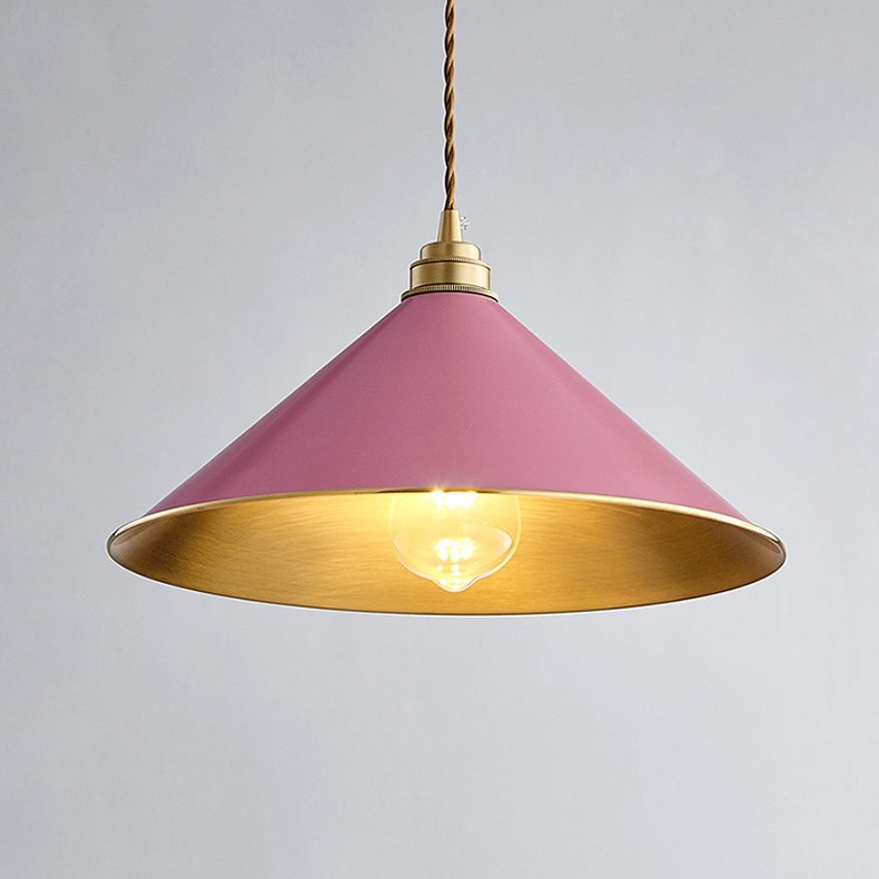Подвесной светильник Cone Factory filament Pink Розовый пастельный Латунь Подвесной светильник Cone Factory filament Pink Розовый пастельный Латунь в Костроме | Loft Concept