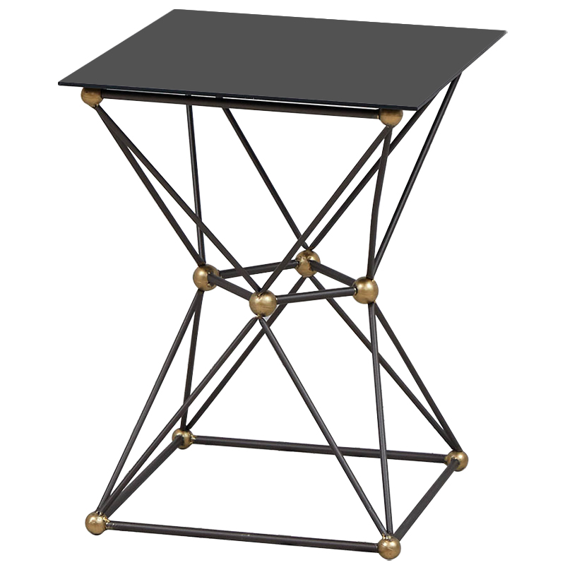 Приставной стол Rubio Side Table Черный Золотой Приставной стол Rubio Side Table Черный Золотой в Костроме | Loft Concept