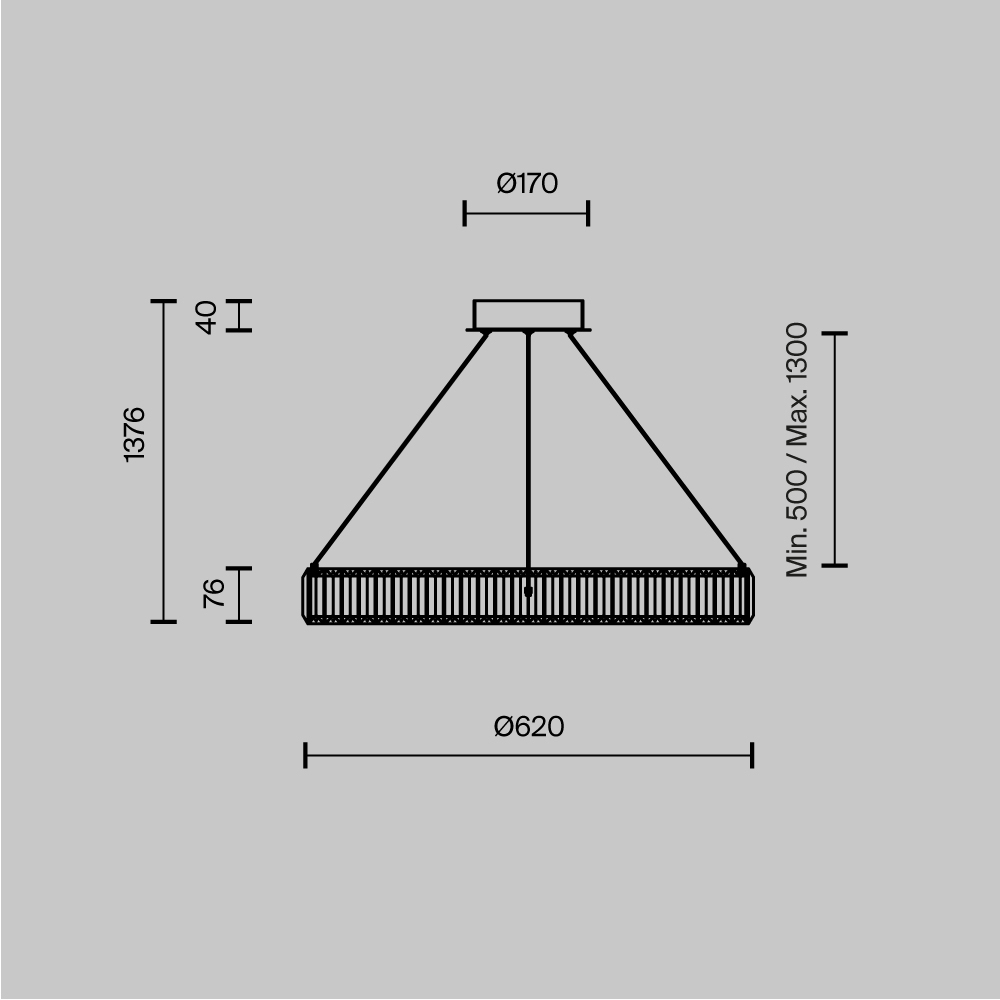 Люстра подвесная Krone 3000К 36Вт в Костроме