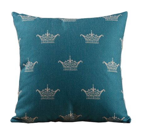 Подушка crown and blue Бирюзовый Подушка crown and blue Бирюзовый в Костроме | Loft Concept