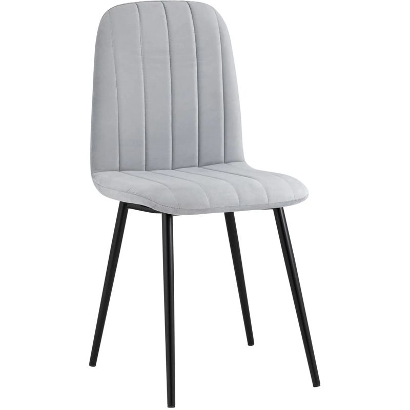 Стул Easy Chair Велюр Светло-Серый цвет Светло-серый Черный Стул Easy Chair Велюр Светло-Серый цвет Светло-серый Черный в Костроме | Loft Concept