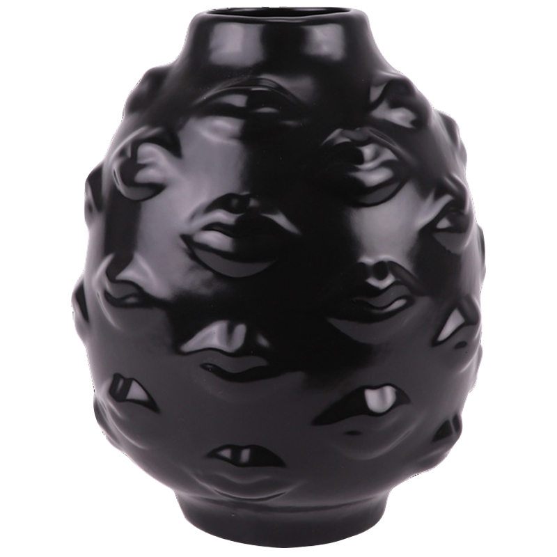 Ваза GILDED GALA ROUND BLACK Vase Черный Ваза GILDED GALA ROUND BLACK Vase Черный в Костроме | Loft Concept