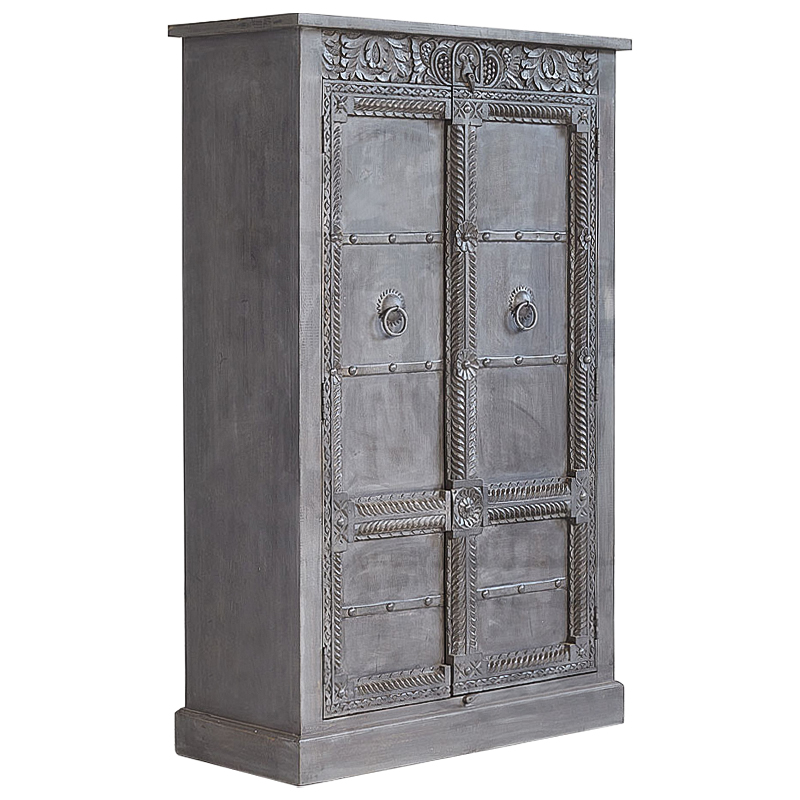 Шкаф Sudarshan Grey Mango Wardrobe Серый Шкаф Sudarshan Grey Mango Wardrobe Серый в Костроме | Loft Concept