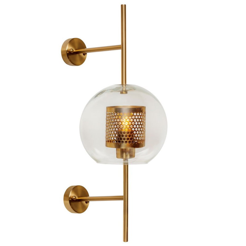 Бра Perforation Wall Lamp Gold 58 Золотой Прозрачное Стекло Бра Perforation Wall Lamp Gold 58 Золотой Прозрачное Стекло в Костроме | Loft Concept