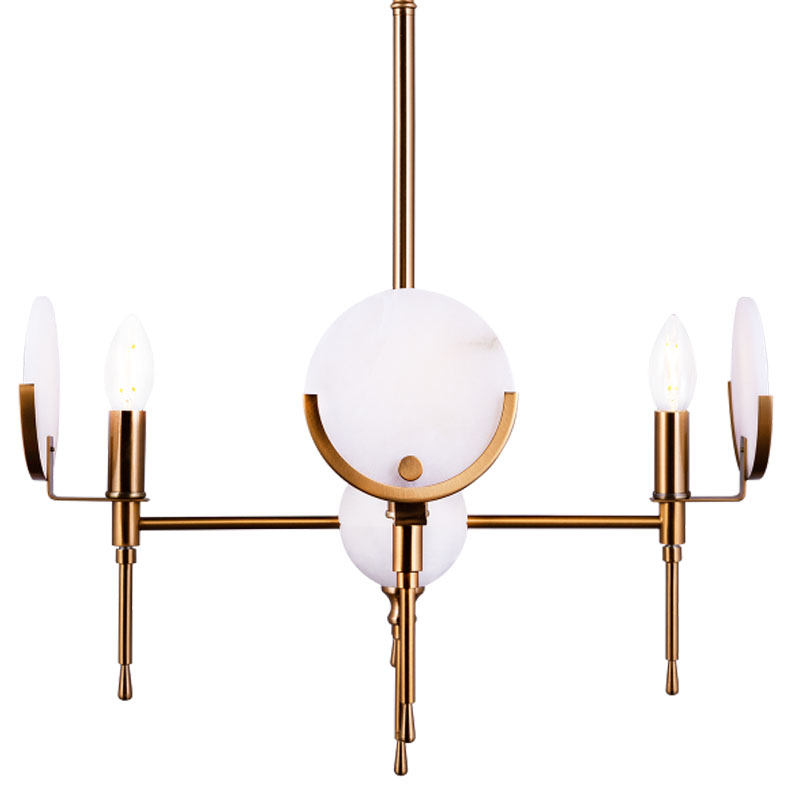 Люстра Levanzo Chandelier 50 Золотой Белое матовое стекло Люстра Levanzo Chandelier 50 Золотой Белое матовое стекло в Костроме | Loft Concept