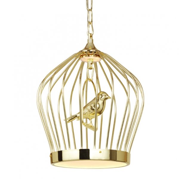 Люстра Birdcage Chandelier Gold Глянцевое золото Люстра Birdcage Chandelier Gold Глянцевое золото в Костроме | Loft Concept