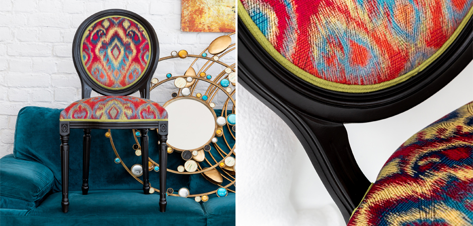 Стул Ikat Pattern Черный - фото №2