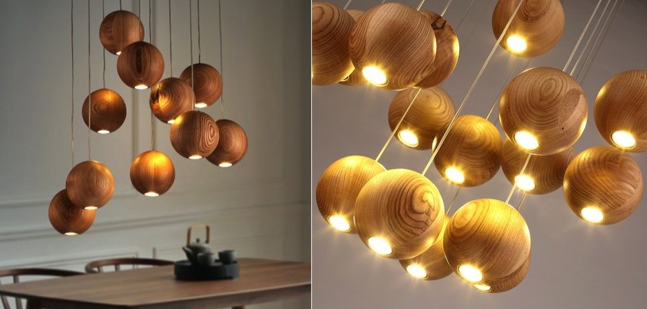 Подвесной светильник Lofter Wooden Sphere Подвесной светильник Lofter Wooden Sphere - Loft-Concept в Костроме