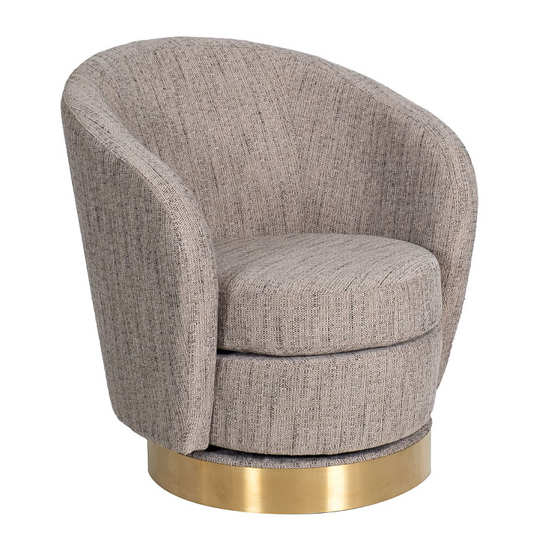 Кресло Julia Armchair Golden Belt Бежево-серый Кресло Julia Armchair Golden Belt Бежево-серый в Костроме | Loft Concept