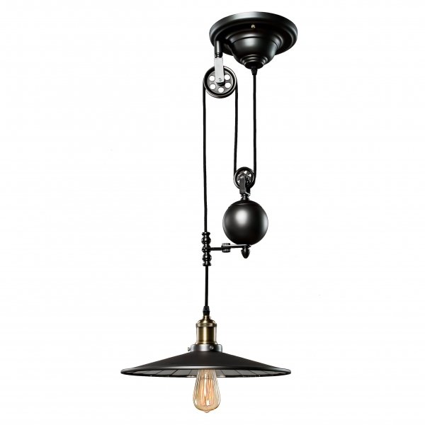 Подвесной светильник Loft Cone Pendant Balance Line 1 Винтажный черный Подвесной светильник Loft Cone Pendant Balance Line 1 Винтажный черный в Костроме | Loft Concept
