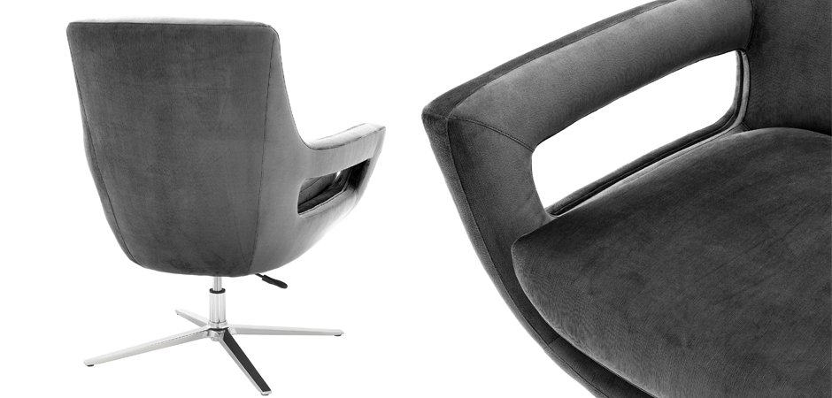 Кресло Eichholtz Swivel Chair Flavio Grey Кресло Eichholtz Swivel Chair Flavio Grey - Loft-Concept в Костроме