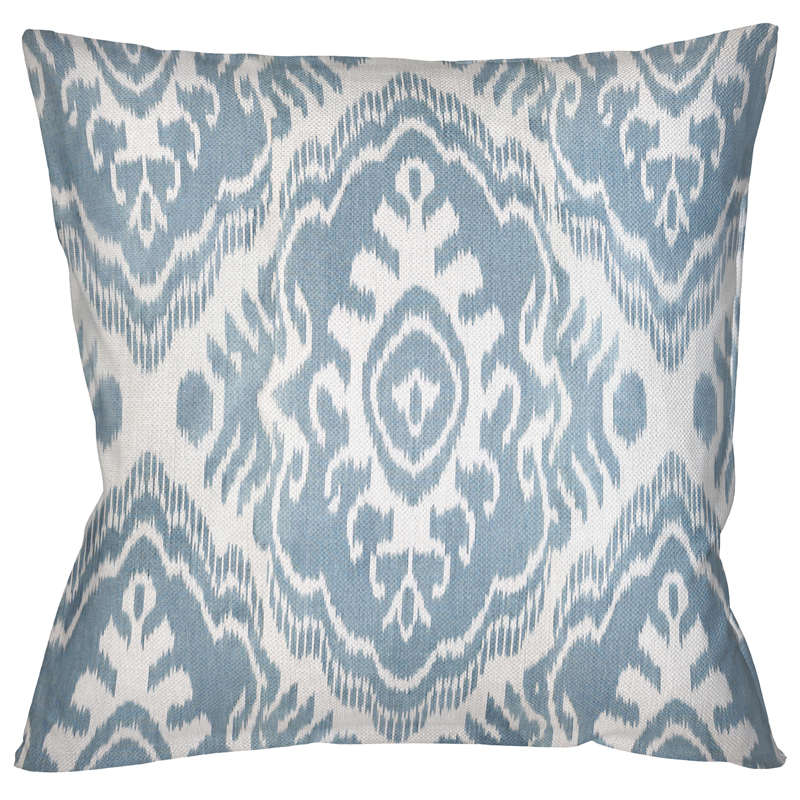 Декоративная подушка со светло-голубым узором Ikat Pattern Голубой Белый Бежевый Декоративная подушка со светло-голубым узором Ikat Pattern Голубой Белый Бежевый в Костроме | Loft Concept