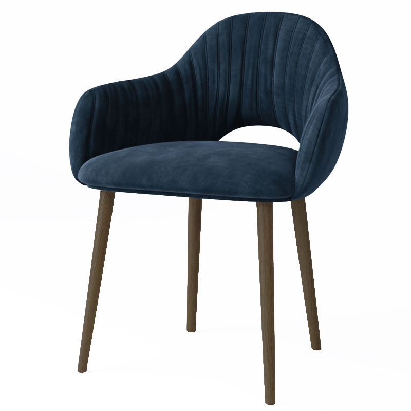 Стул California Dark blue Синий Коричневый Стул California Dark blue Синий Коричневый в Костроме | Loft Concept