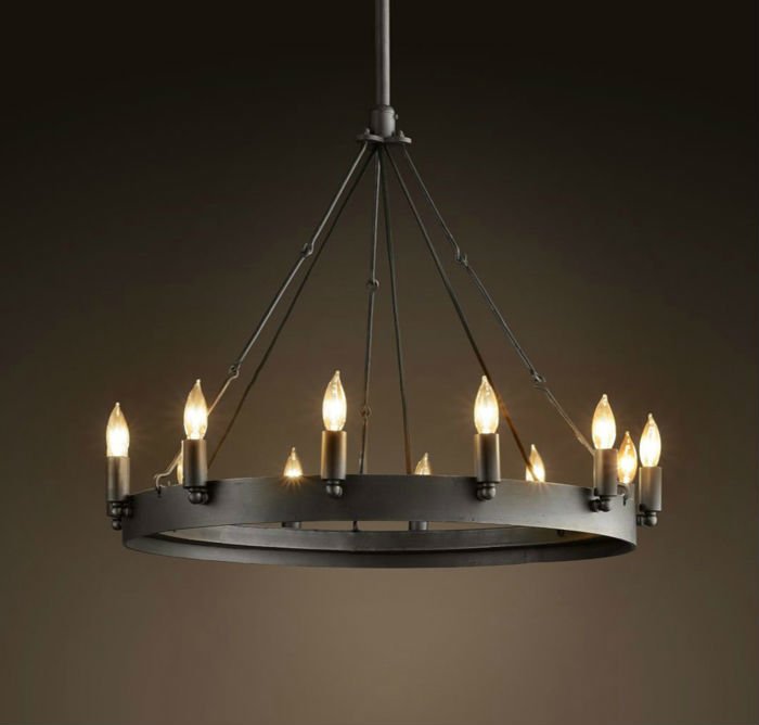 Люстра Camino Round Chandelier Черный Люстра Camino Round Chandelier Черный в Костроме | Loft Concept