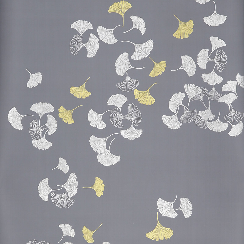 Обои ручная роспись Gingko Colourway SC-98 on Gun Metal dyed silk Обои ручная роспись Gingko Colourway SC-98 on Gun Metal dyed silk в Костроме | Loft Concept