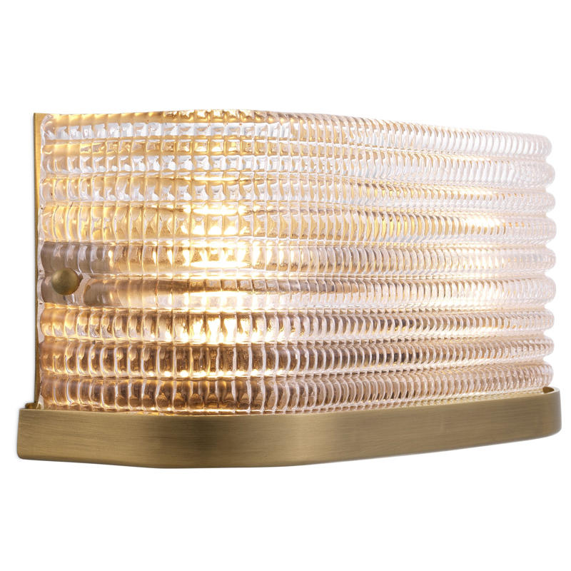 Бра Eichholtz Wall Lamp Culver Прозрачный Латунь Античная полированная Бра Eichholtz Wall Lamp Culver Прозрачный Латунь Античная полированная в Костроме | Loft Concept