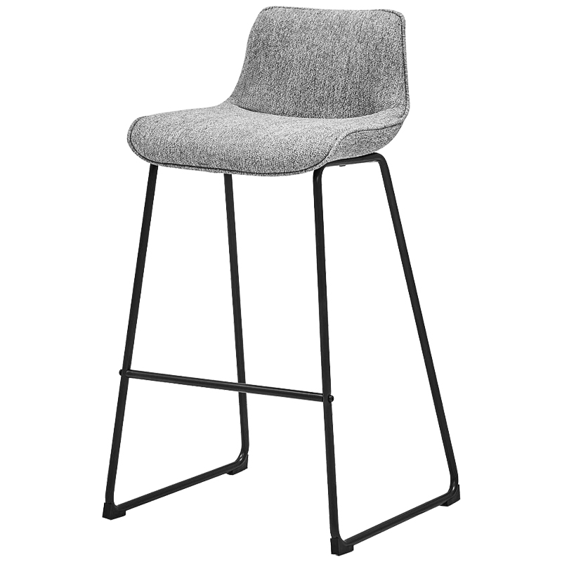 Барный стул Alonzo Bar Stool Gray Черный Светло-серый Барный стул Alonzo Bar Stool Gray Черный Светло-серый в Костроме | Loft Concept