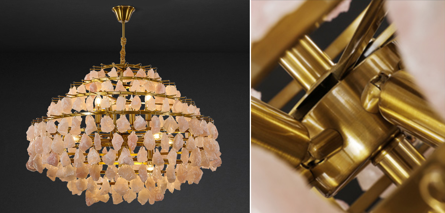 Hardis Pink stone Chandelier 65 - фото №1