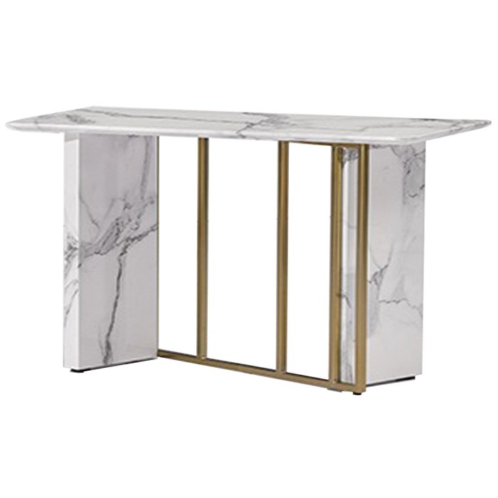 Консоль Marble Corner Белый Латунь Консоль Marble Corner Белый Латунь в Костроме | Loft Concept