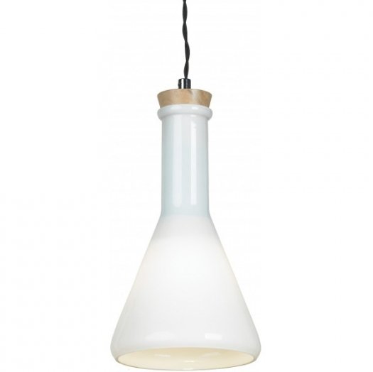 Подвесной светильник Glass Bottle Light 1 Белый Подвесной светильник Glass Bottle Light 1 Белый в Костроме | Loft Concept