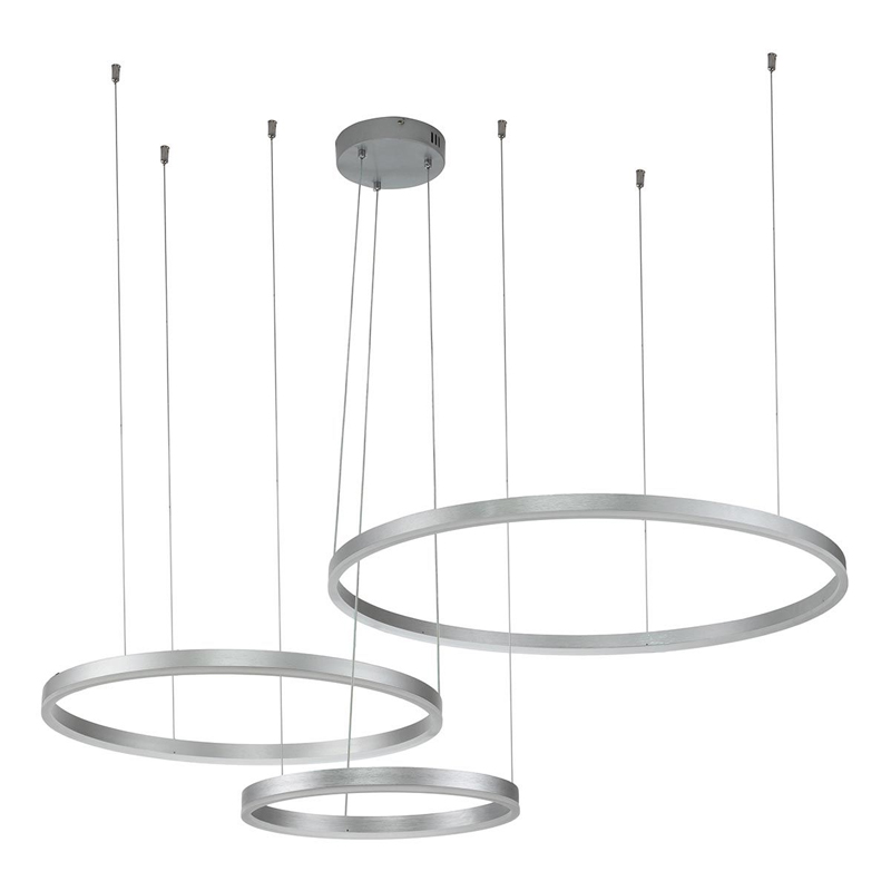 Подвесной светильник Neo Circles Triple Silver Серебряный в Костроме | Loft Concept 