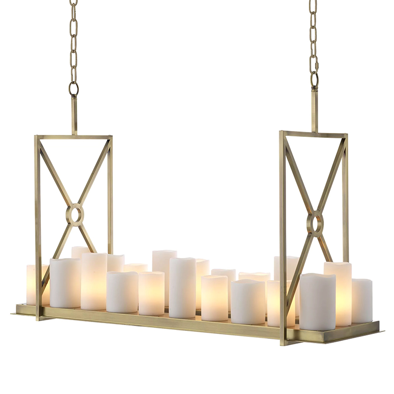 Люстра Eichholtz Chandelier Commodore Латунь Белый Прозрачное Стекло Люстра Eichholtz Chandelier Commodore Латунь Белый Прозрачное Стекло в Костроме | Loft Concept