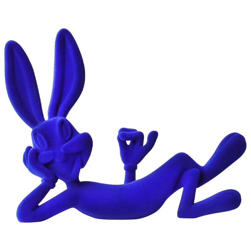 Декоративная статуэтка синий флок Bugs Bunny Blue Statuette Синий Декоративная статуэтка синий флок Bugs Bunny Blue Statuette Синий в Костроме | Loft Concept
