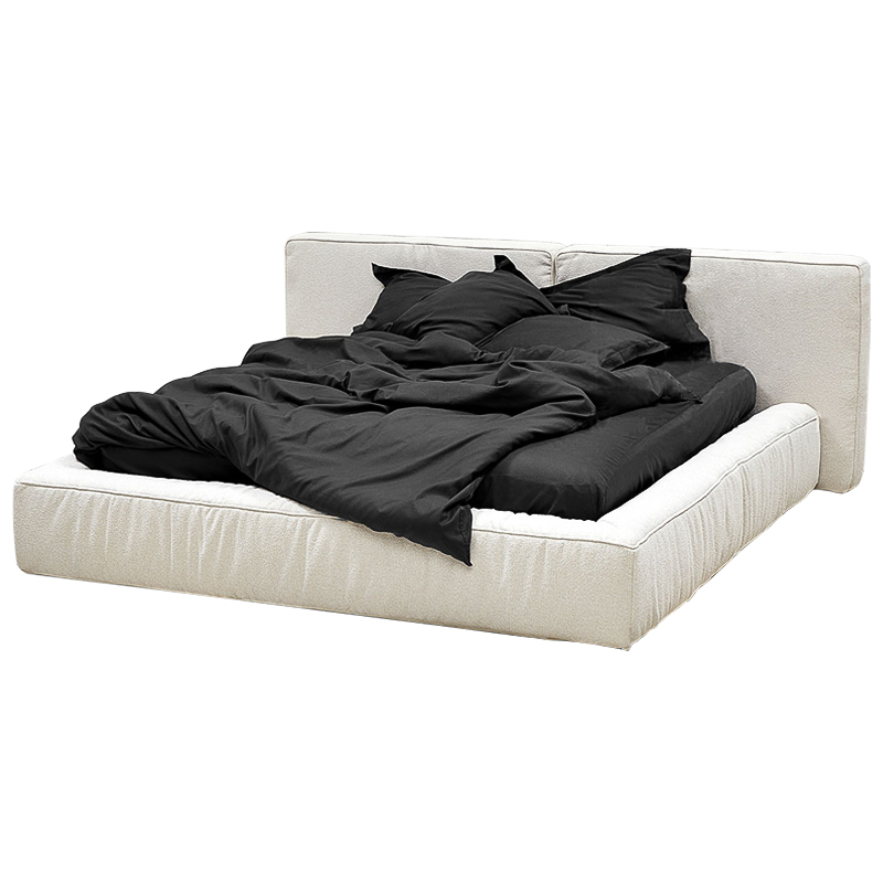 Кровать двуспальная с подъёмным механизмом Madelyn Bed White Белый Кровать двуспальная с подъёмным механизмом Madelyn Bed White Белый в Костроме | Loft Concept