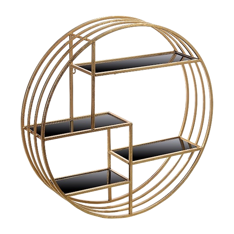 Полка Quaternion Circle Gold Золотой Желтый Полка Quaternion Circle Gold Золотой Желтый в Костроме | Loft Concept