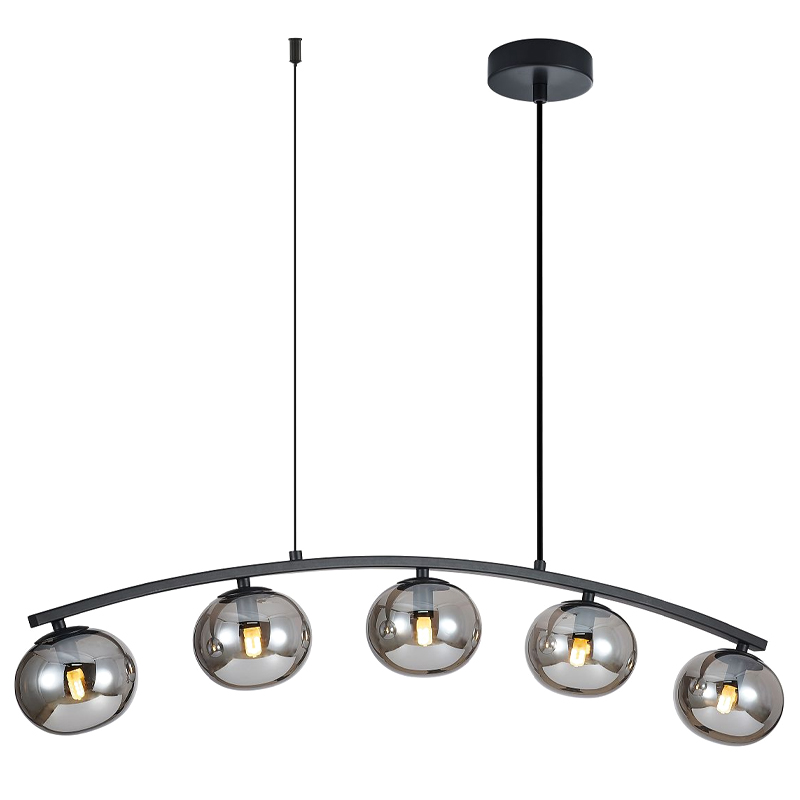 Люстра B.LUX Матовый черный каркас 93 см Черный матовый Серый Люстра B.LUX Матовый черный каркас 93 см Черный матовый Серый в Костроме | Loft Concept