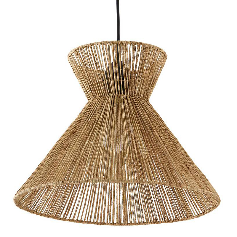 Подвесной светильник Signe Wicker Hemp Beige Horn Бежевый Подвесной светильник Signe Wicker Hemp Beige Horn Бежевый в Костроме | Loft Concept