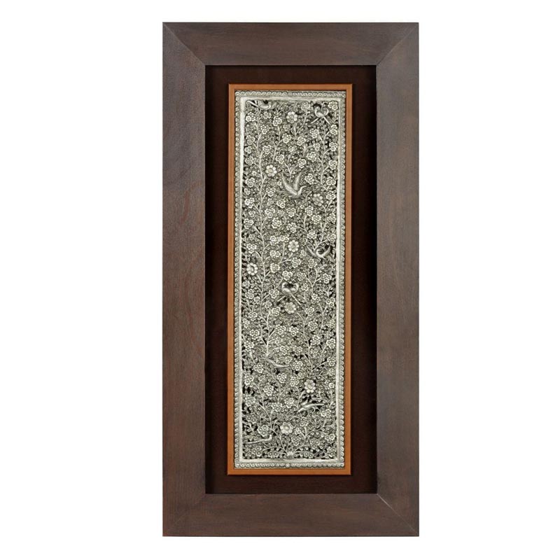 Панно Valene Silver Flowers 120 Черный Серебряный Коричневый Панно Valene Silver Flowers 120 Черный Серебряный Коричневый в Костроме | Loft Concept