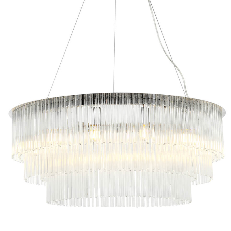 Люстра Harrison Chandelier chrome 12 lamp Хром Прозрачный Люстра Harrison Chandelier chrome 12 lamp Хром Прозрачный в Костроме | Loft Concept