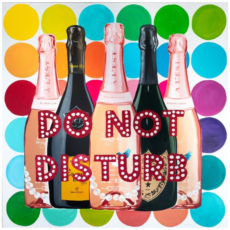 Картина Do Not Disturb with Bluebirds and Polka Dots Мульти Картина Do Not Disturb with Bluebirds and Polka Dots Мульти в Костроме | Loft Concept