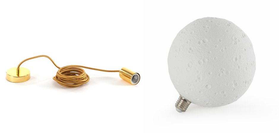 Подвесной светильник Seletti Moon Bulb Big Подвесной светильник Seletti Moon Bulb Big - Loft-Concept в Костроме