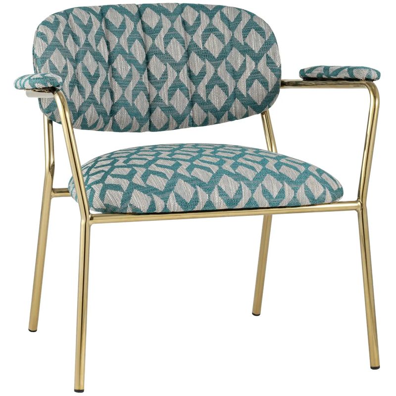 Полукресло Singer Chair Голубой Орнамент Голубой пастельный Золотой Полукресло Singer Chair Голубой Орнамент Голубой пастельный Золотой в Костроме | Loft Concept