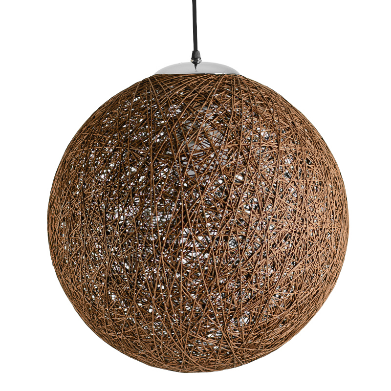 Подвесной светильник Moooi Thread Papier Mache Lamp brown Коричневый Подвесной светильник Moooi Thread Papier Mache Lamp brown Коричневый в Костроме | Loft Concept