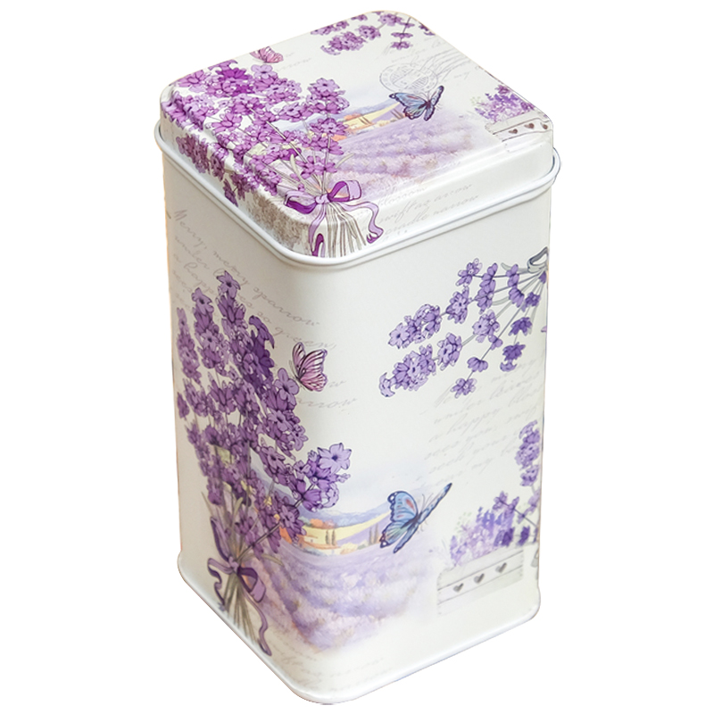 Шкатулка металлическая Lavender Bouquet Metal Box Бежевый Сиреневый Мульти Шкатулка металлическая Lavender Bouquet Metal Box Бежевый Сиреневый Мульти в Костроме | Loft Concept
