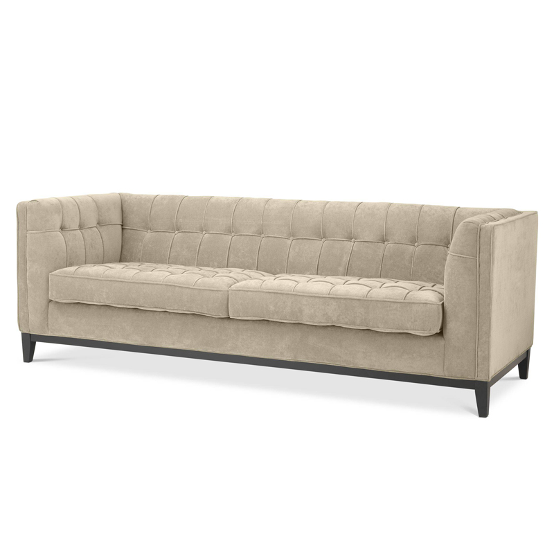 Диван Eichholtz Sofa Aldgate Greige Бежево-серый Черный Диван Eichholtz Sofa Aldgate Greige Бежево-серый Черный в Костроме | Loft Concept