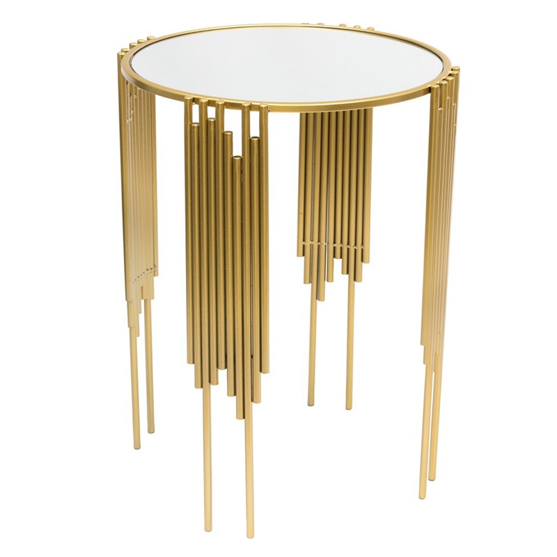 Приставной стол Interior Table зеркальная столешница Золотой Белый Приставной стол Interior Table зеркальная столешница Золотой Белый в Костроме | Loft Concept